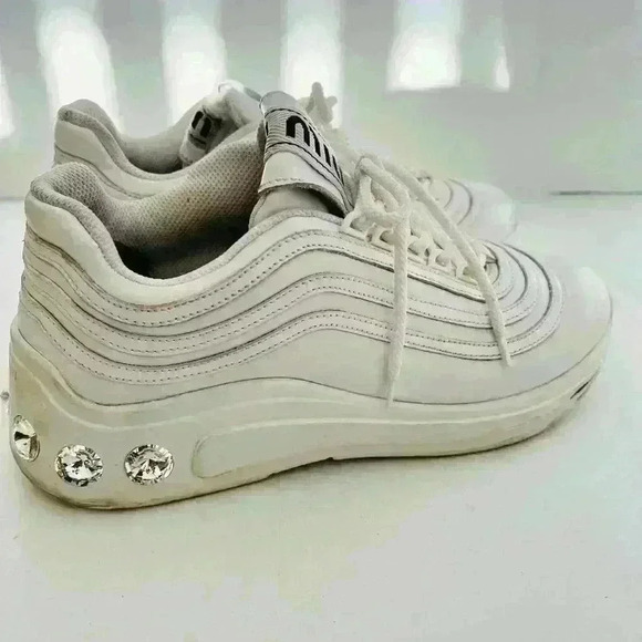 Miu Miu Crystal-Embellished Chunky Sneakers - Picture 9 of 9